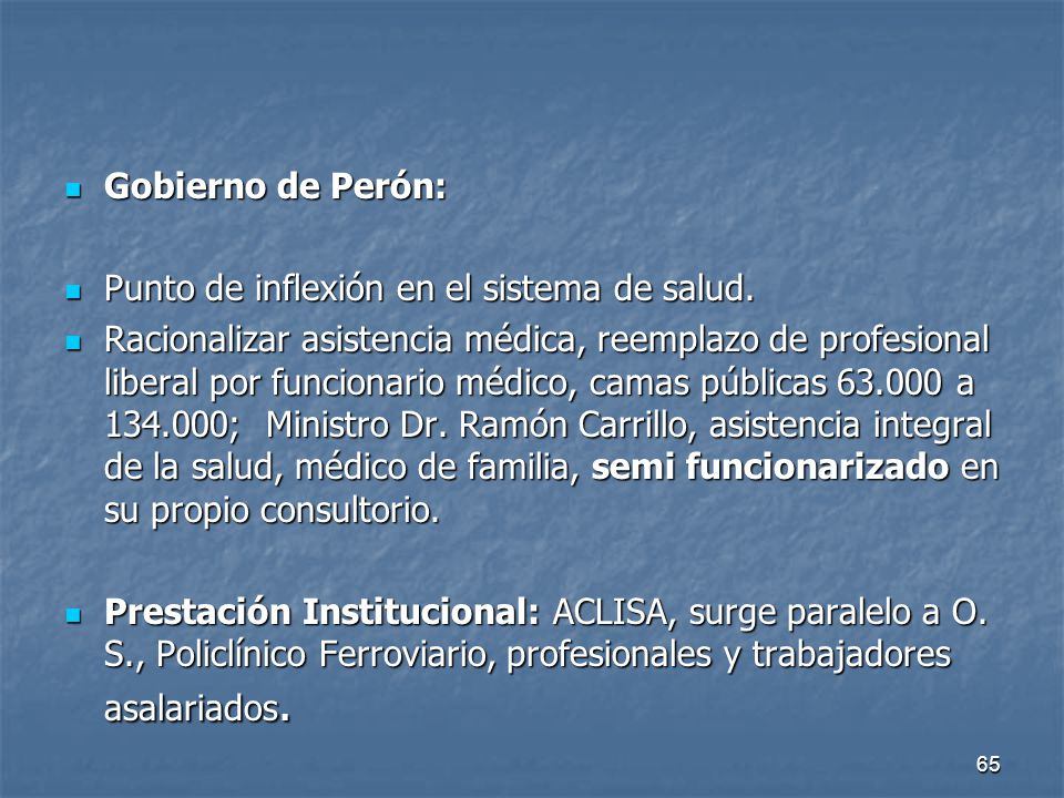 Gobierno de Perón: Punto de inflexión en el sistema de salud.