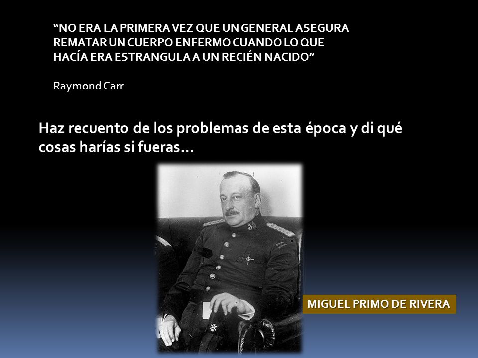 Haz recuento de los problemas de esta época y di qué