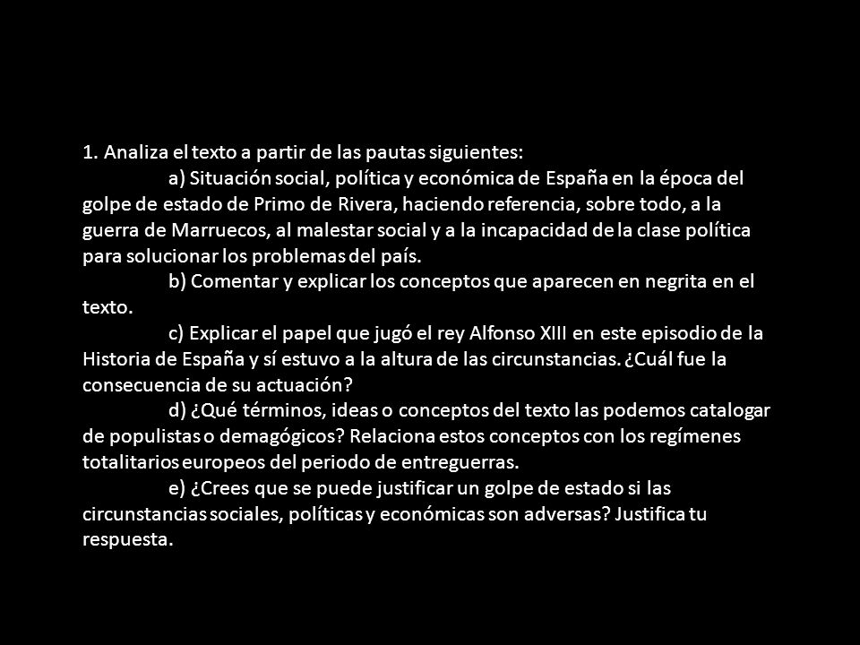 1. Analiza el texto a partir de las pautas siguientes: