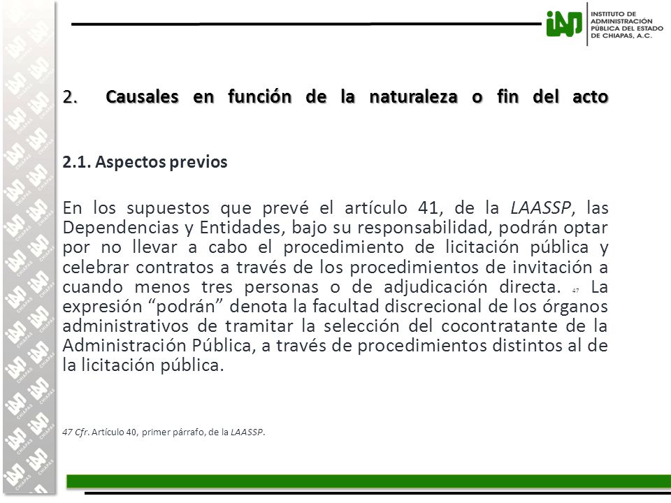 2. Causales en función de la naturaleza o fin del acto