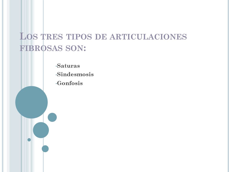 Los tres tipos de articulaciones fibrosas son: