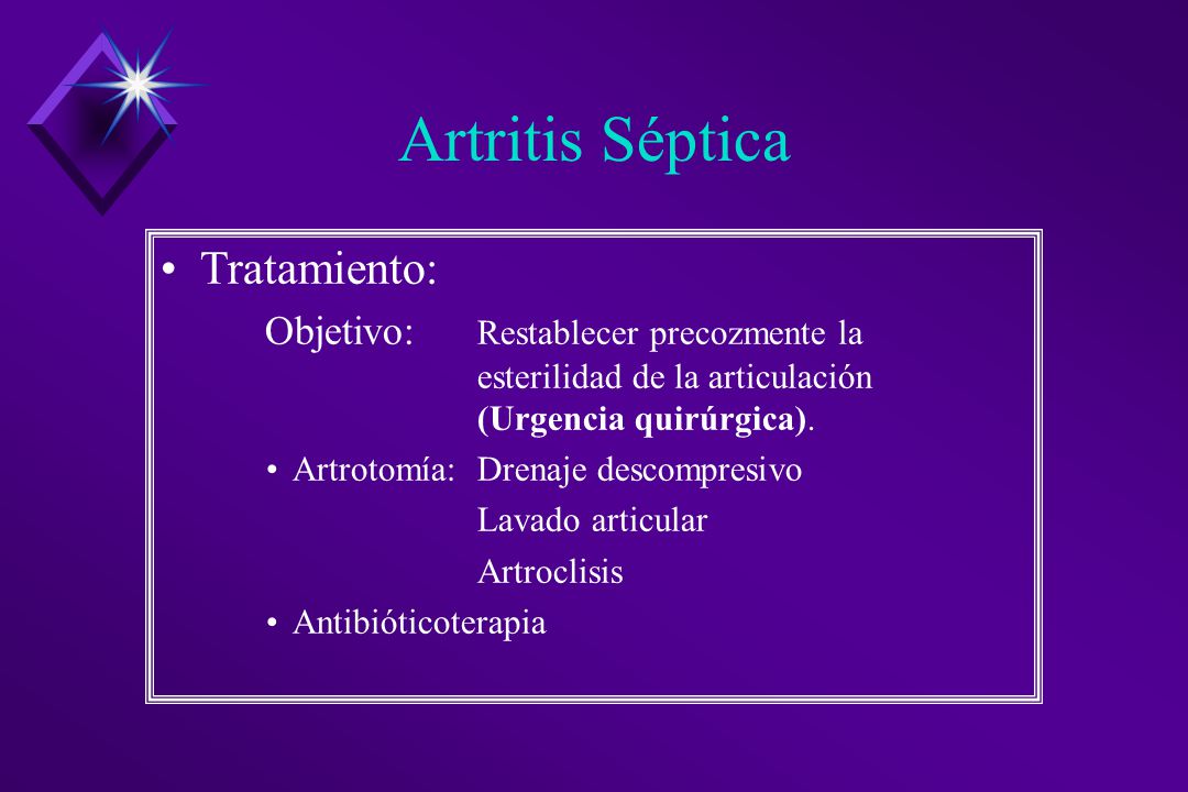 Artritis Séptica Tratamiento: