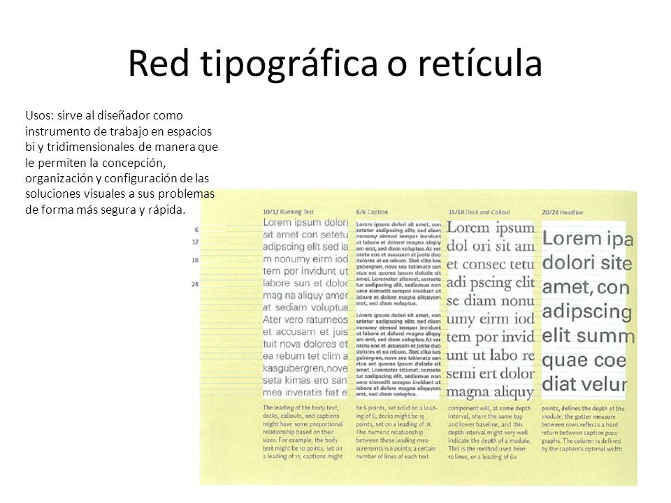 Red tipográfica o retícula