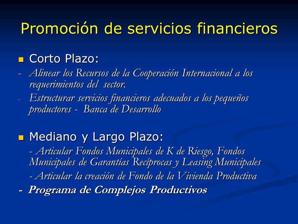 Promoción de servicios financieros