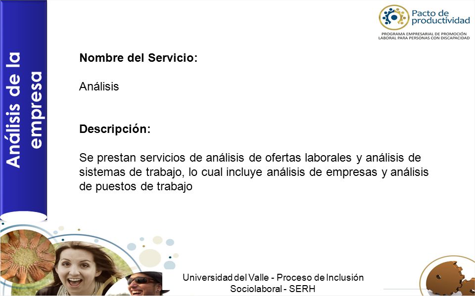 Universidad del Valle - Proceso de Inclusión Sociolaboral - SERH