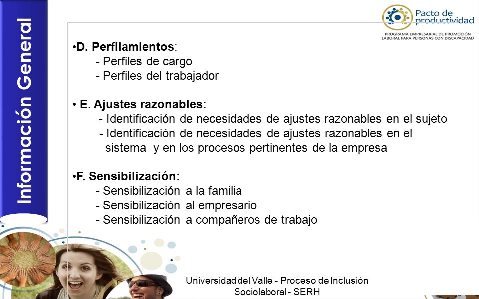 Universidad del Valle - Proceso de Inclusión Sociolaboral - SERH