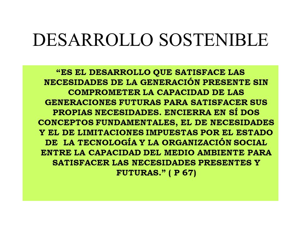 DESARROLLO SOSTENIBLE