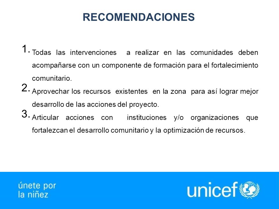 RECOMENDACIONES