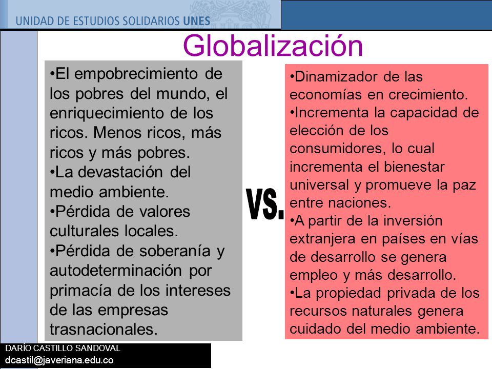 Globalización El empobrecimiento de los pobres del mundo, el enriquecimiento de los ricos. Menos ricos, más ricos y más pobres.