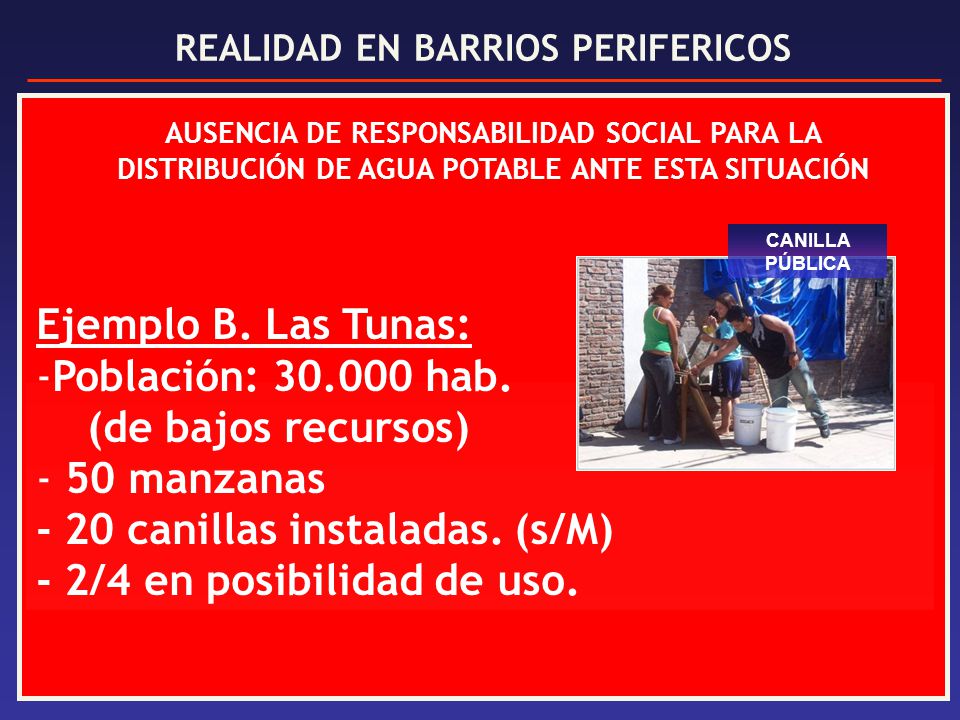 - 20 canillas instaladas. (s/M) - 2/4 en posibilidad de uso.