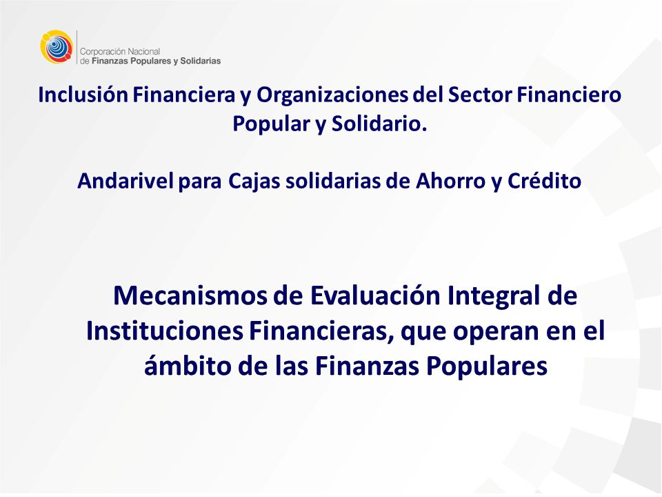 Andarivel para Cajas solidarias de Ahorro y Crédito