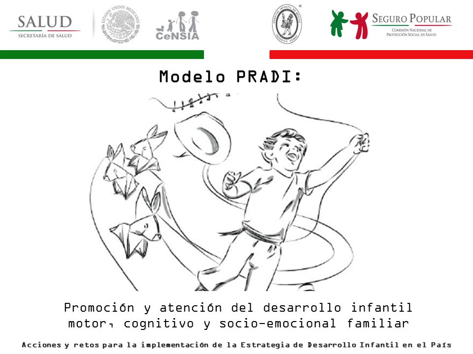Modelo PRADI: Promoción y atención del desarrollo infantil motor, cognitivo y socio-emocional familiar.