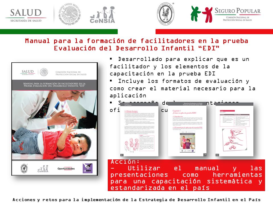 Manual para la formación de facilitadores en la prueba Evaluación del Desarrollo Infantil EDI