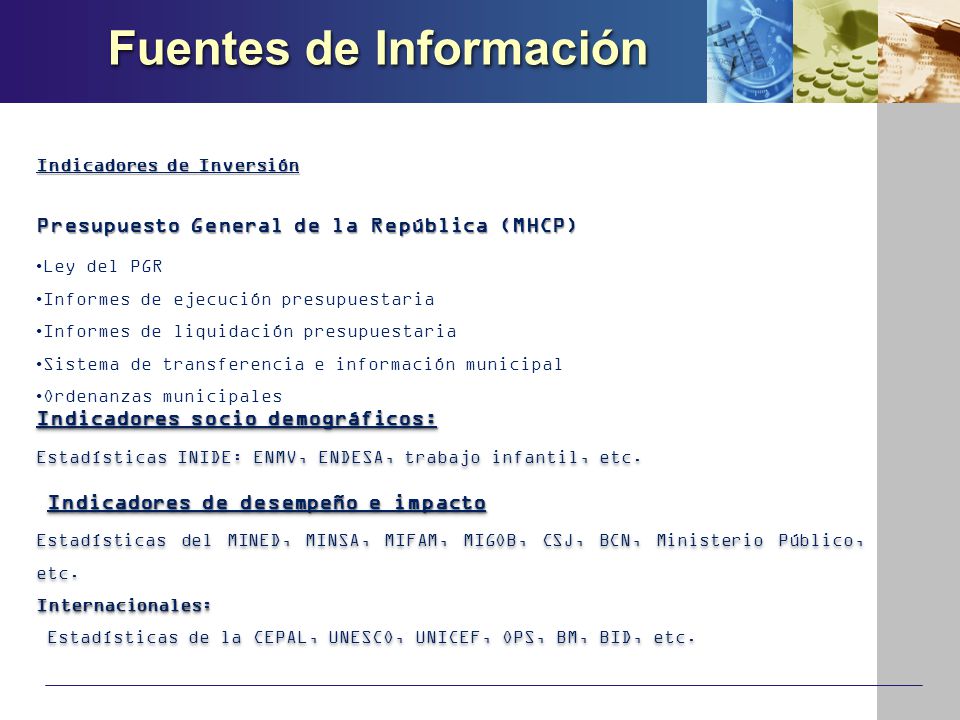 Fuentes de Información