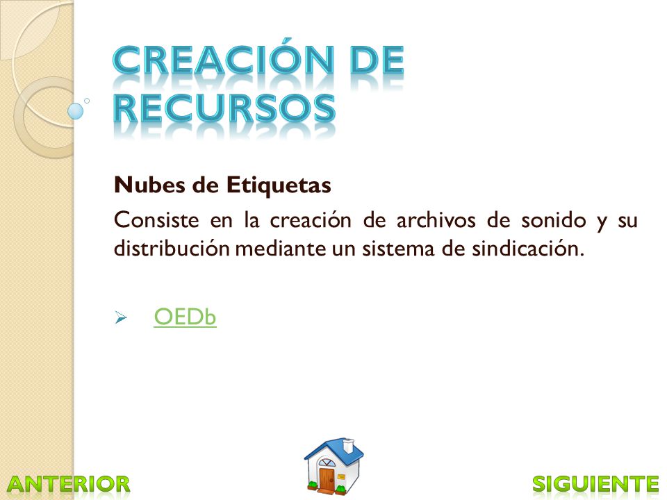 CREACIÓN DE RECURSOS Nubes de Etiquetas