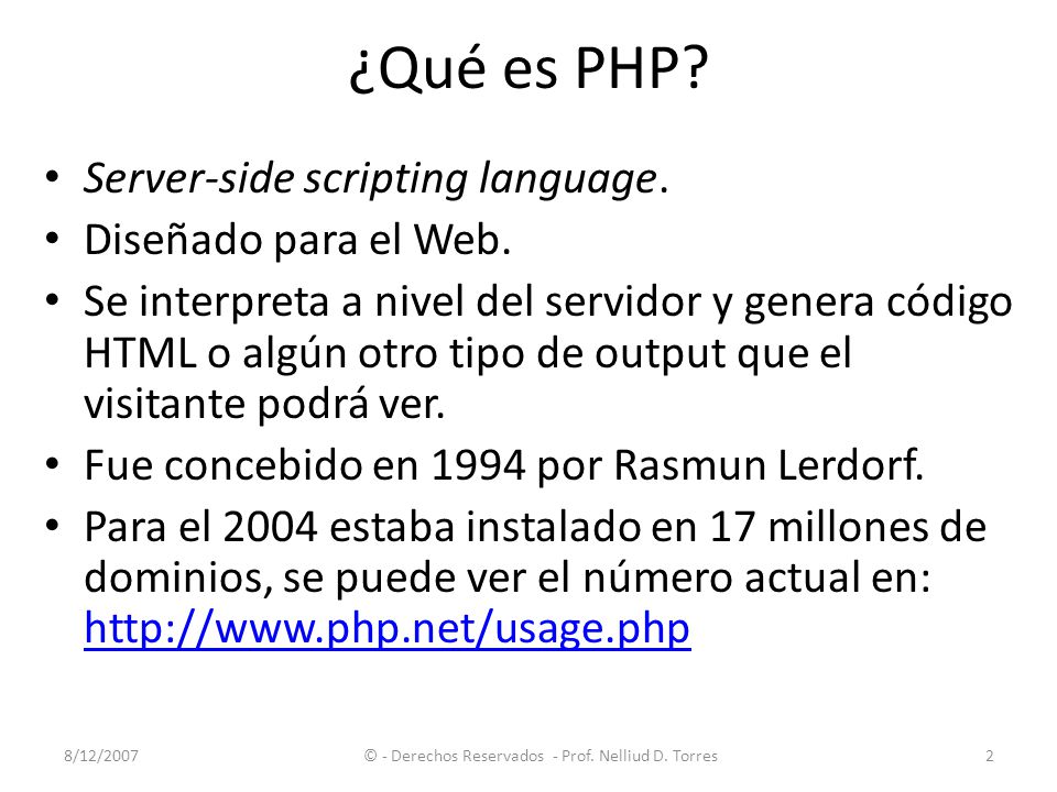 © - Derechos Reservados - Prof. Nelliud D. Torres
