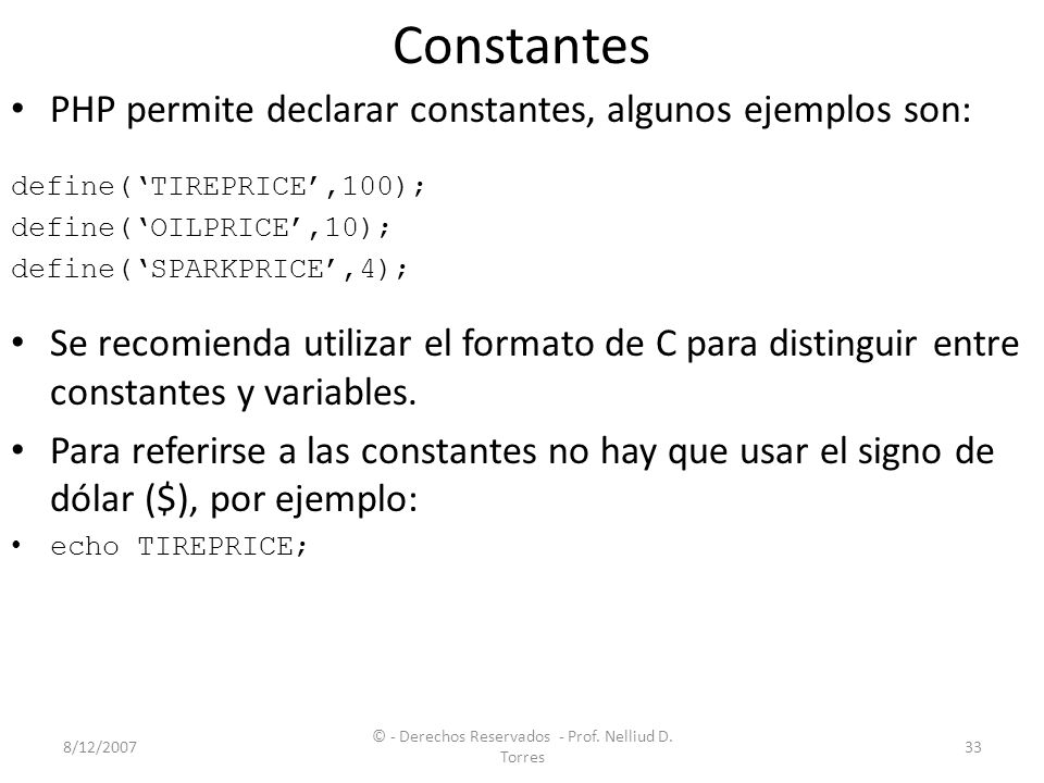 © - Derechos Reservados - Prof. Nelliud D. Torres