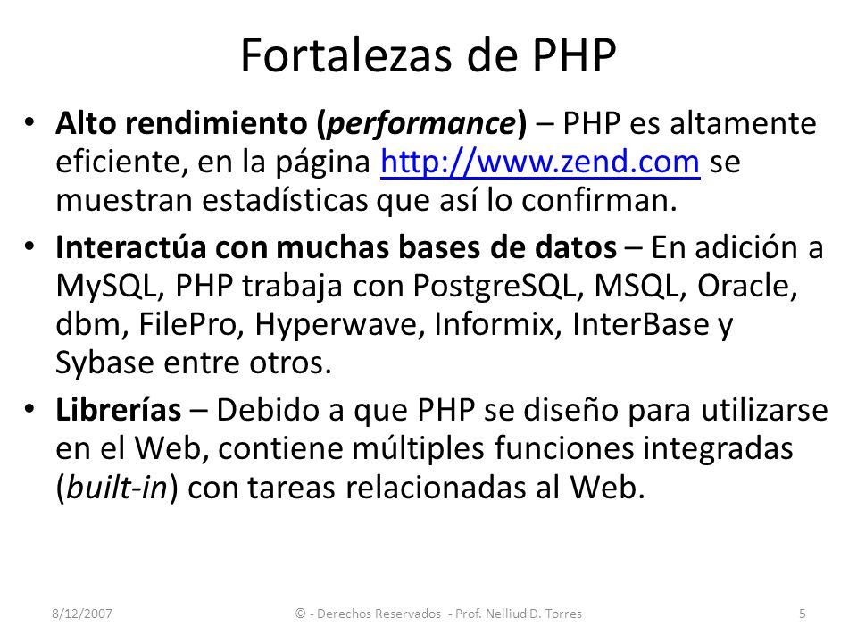 © - Derechos Reservados - Prof. Nelliud D. Torres