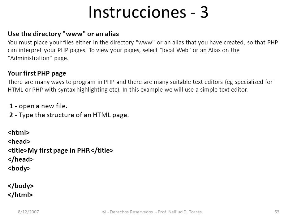 © - Derechos Reservados - Prof. Nelliud D. Torres