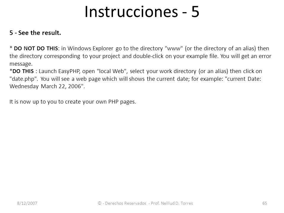 © - Derechos Reservados - Prof. Nelliud D. Torres