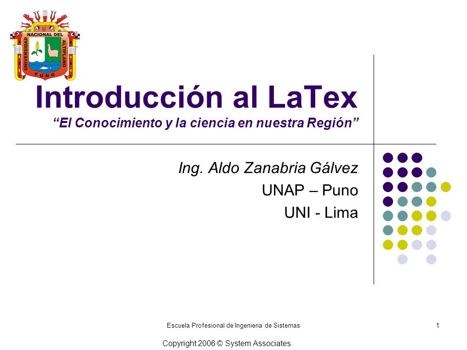 Introducción al LaTex El Conocimiento y la ciencia en nuestra Región