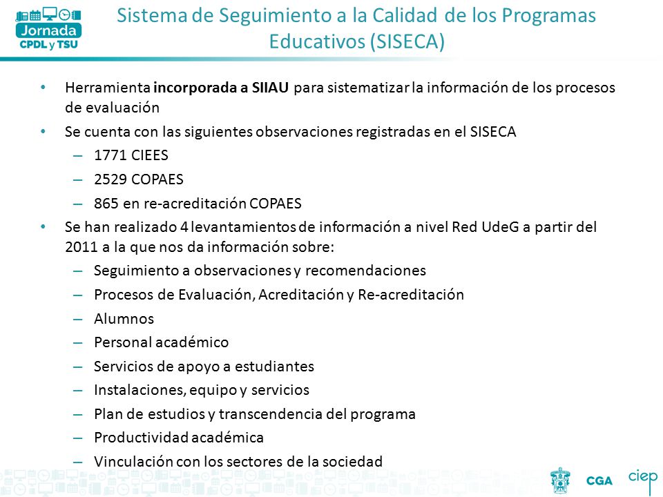 Sistema de Seguimiento a la Calidad de los Programas Educativos (SISECA)