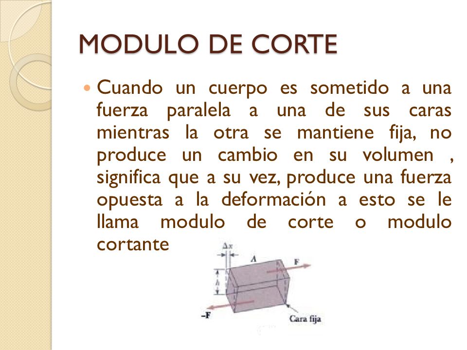 MODULO DE CORTE