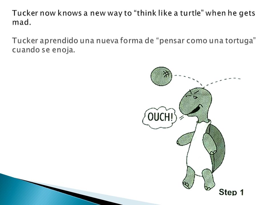 Tucker now knows a new way to think like a turtle when he gets mad