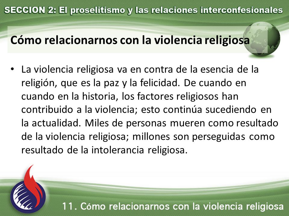 Cómo relacionarnos con la violencia religiosa