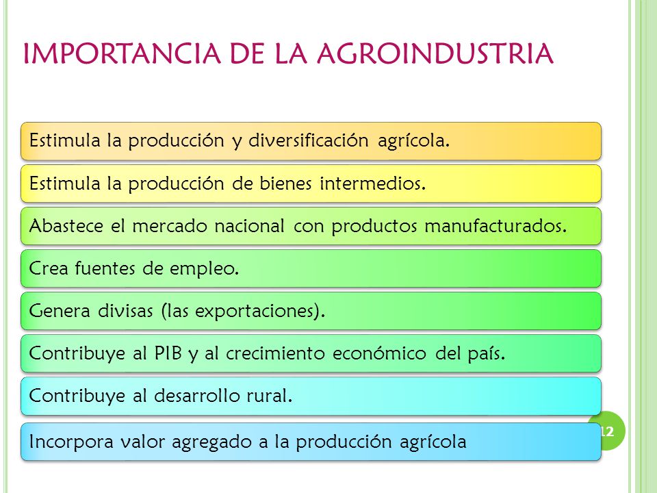 IMPORTANCIA DE LA AGROINDUSTRIA