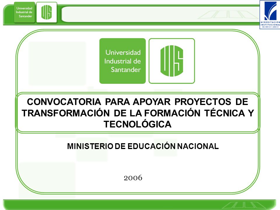 CONVOCATORIA PARA APOYAR PROYECTOS DE TRANSFORMACIÓN DE LA FORMACIÓN TÉCNICA Y TECNOLÓGICA