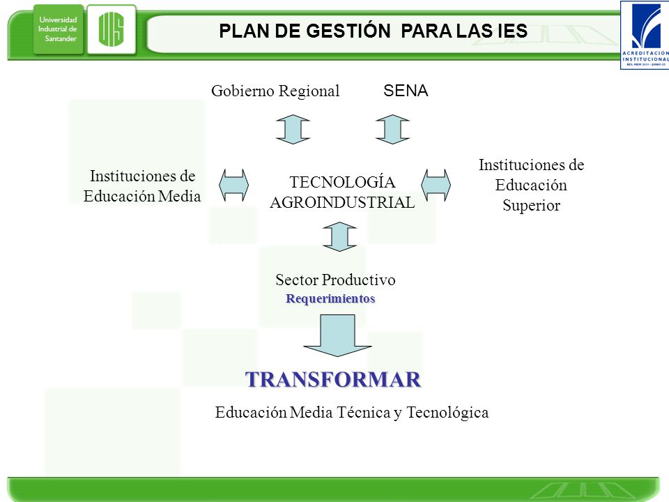 PLAN DE GESTIÓN PARA LAS IES