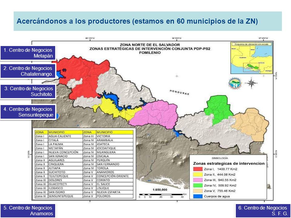 Acercándonos a los productores (estamos en 60 municipios de la ZN)