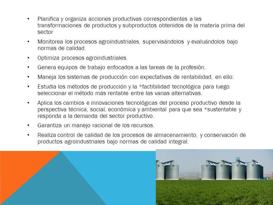 Planifica y organiza acciones productivas correspondientes a las transformaciones de productos y subproductos obtenidos de la materia prima del sector