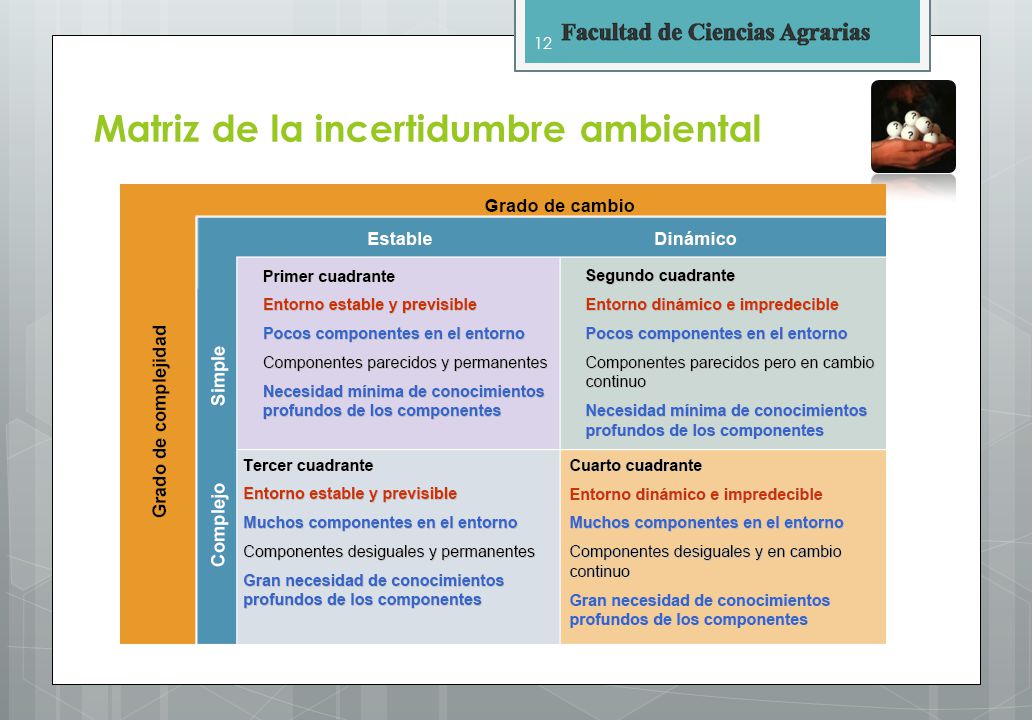 Matriz de la incertidumbre ambiental
