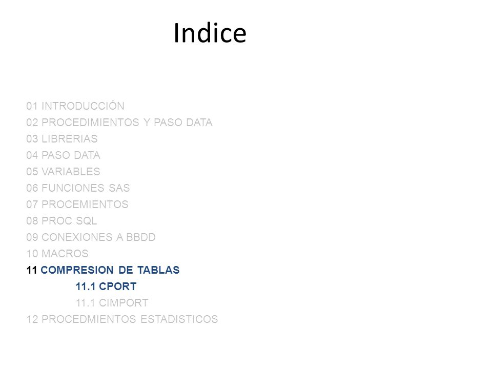 Indice 01 INTRODUCCIÓN 02 PROCEDIMIENTOS Y PASO DATA 03 LIBRERIAS