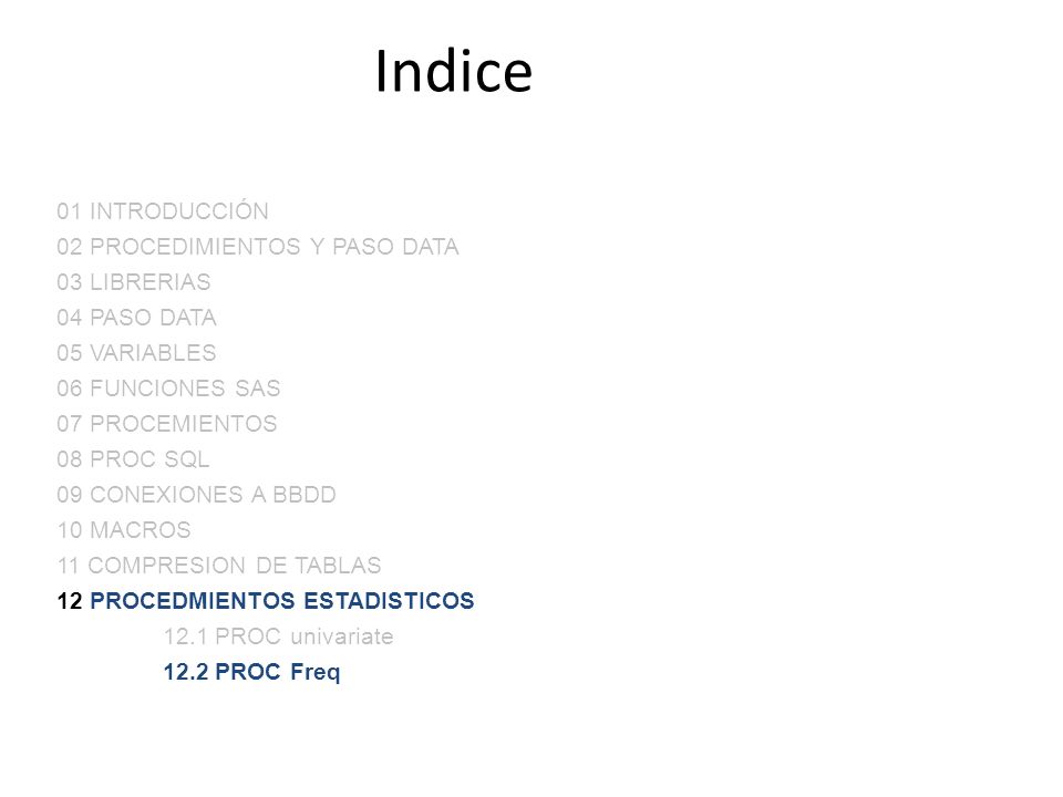 Indice 01 INTRODUCCIÓN 02 PROCEDIMIENTOS Y PASO DATA 03 LIBRERIAS