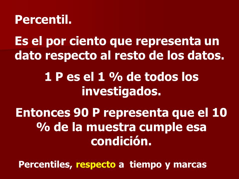 1 P es el 1 % de todos los investigados.