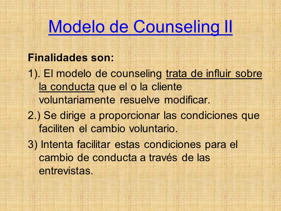 Top 64+ imagen modelo de counseling
