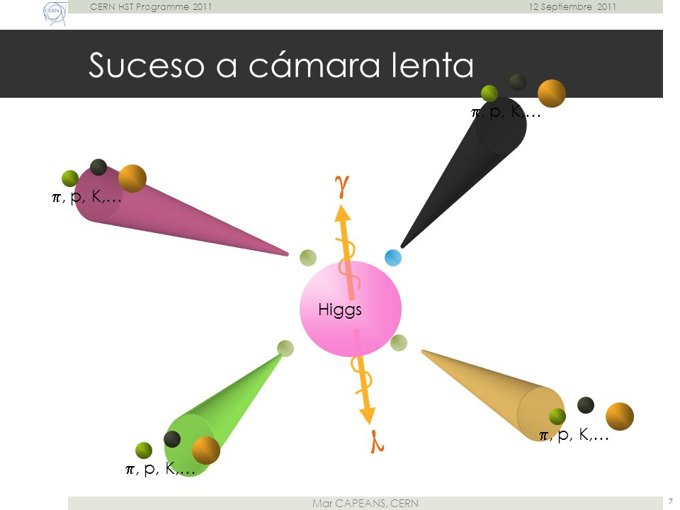 Suceso a cámara lenta  Higgs , p, K,… CERN HST Programme 2011
