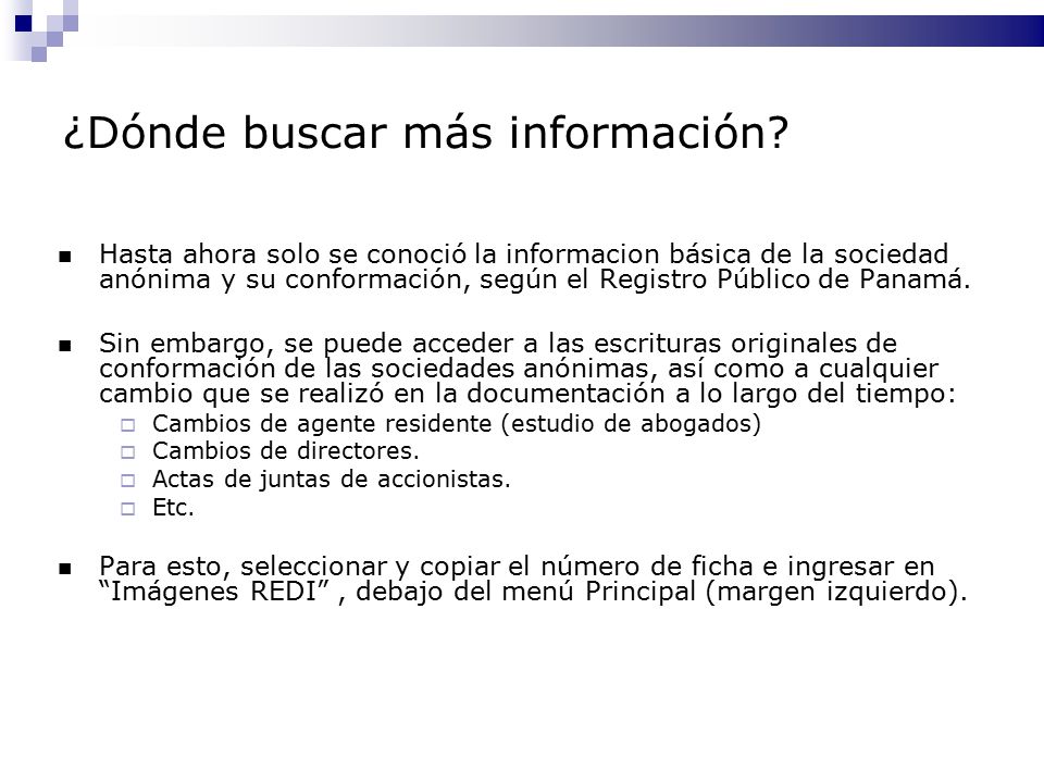 ¿Dónde buscar más información