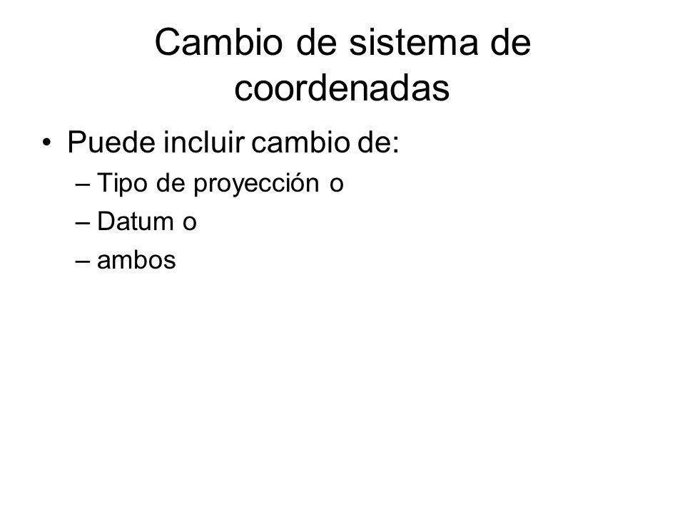Cambio de sistema de coordenadas