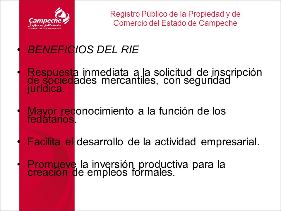 Registro Público de la Propiedad y de Comercio del Estado de Campeche