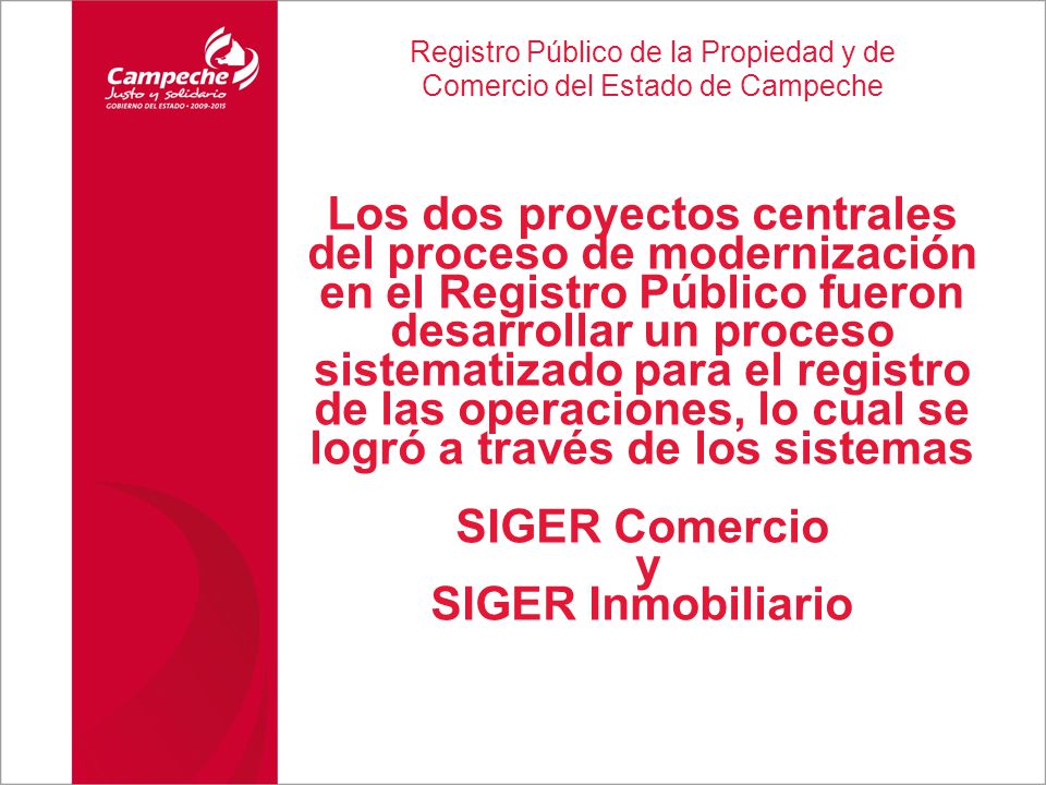 Registro Público de la Propiedad y de Comercio del Estado de Campeche