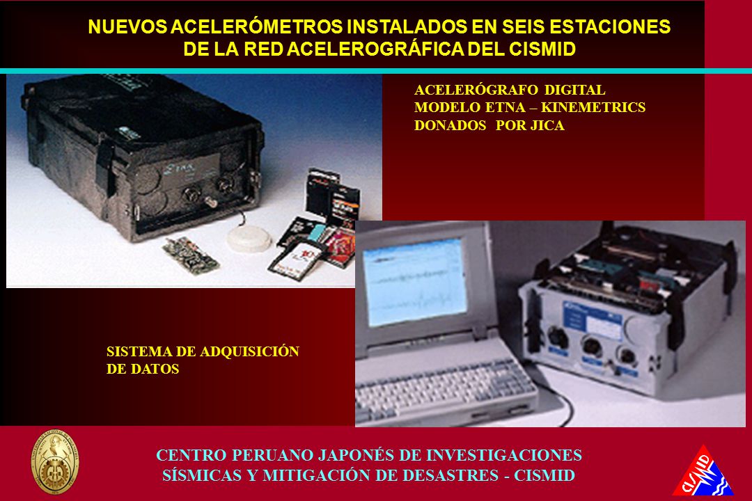NUEVOS ACELERÓMETROS INSTALADOS EN SEIS ESTACIONES DE LA RED ACELEROGRÁFICA DEL CISMID