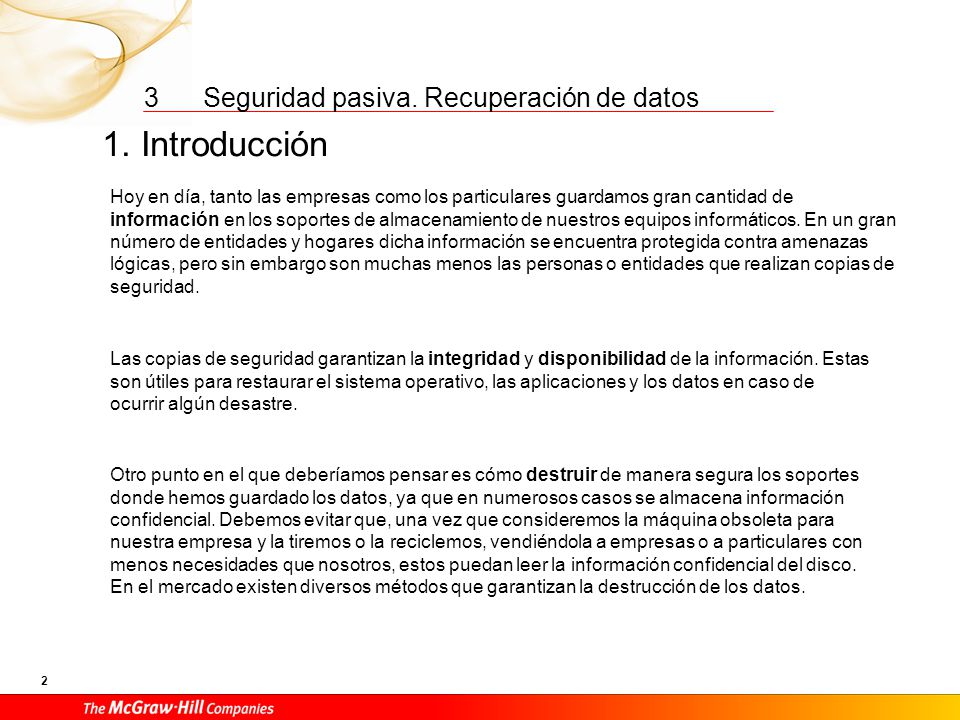 2. Tipos de copias de seguridad
