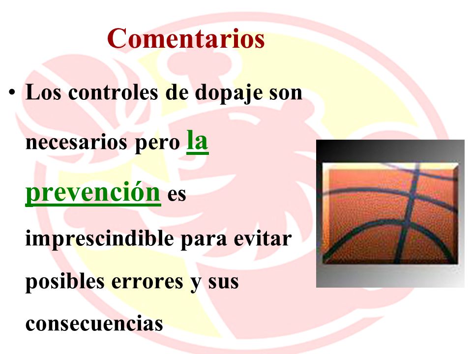 Comentarios Los controles de dopaje son necesarios pero la prevención es imprescindible para evitar posibles errores y sus consecuencias.