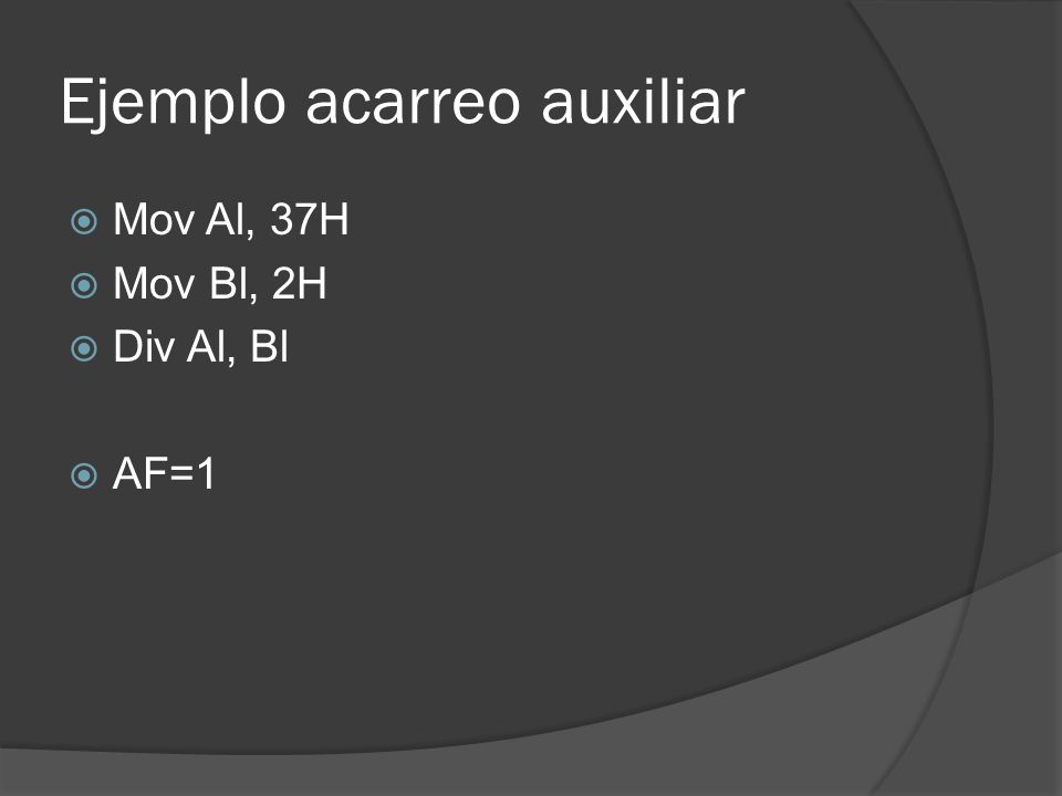 Ejemplo acarreo auxiliar