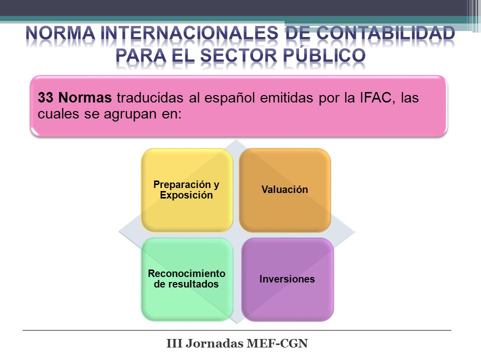 Norma Internacionales de Contabilidad para el Sector Público
