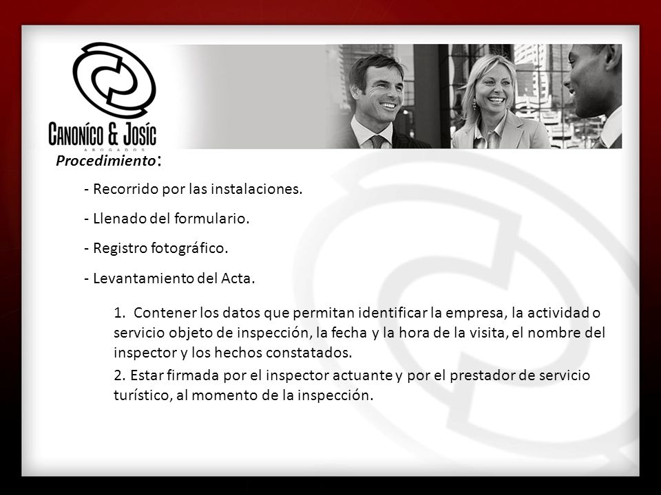 Procedimiento: - Recorrido por las instalaciones.